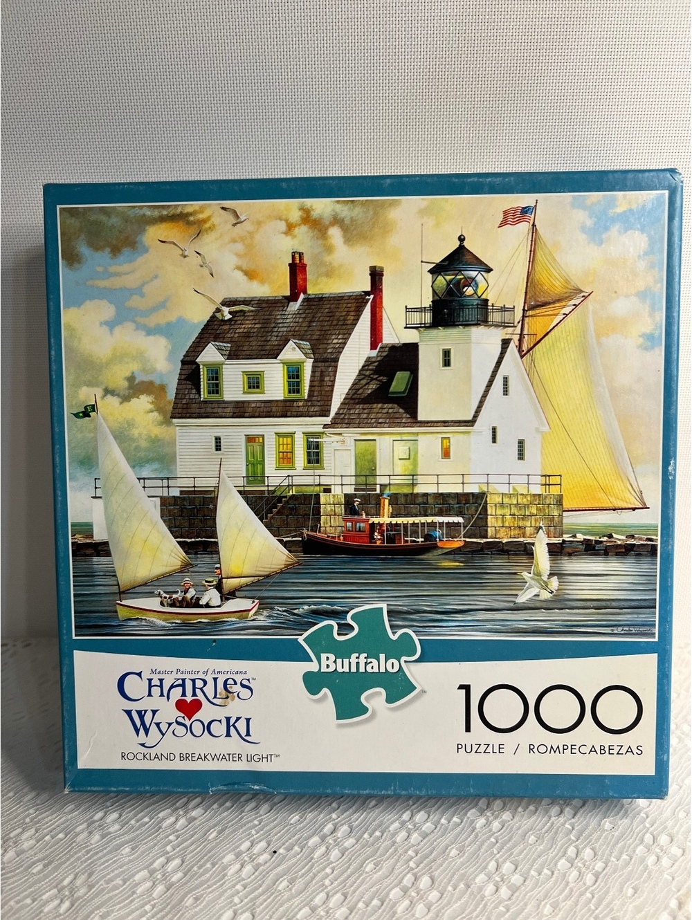 Charles Wysocki Rockland Breakwater Light lighthouse jigsaw puzzle buffalo New
